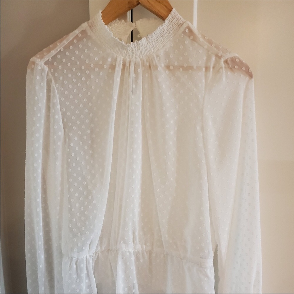 Cute White Sheer Dynamite Top